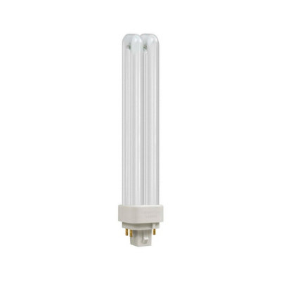 Crompton Lamps CFL PLC-E 26W 4-Pin Dimmable Double Turn Cool White Frosted DE-Type