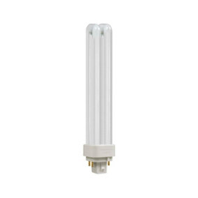 Crompton Lamps CFL PLC-E 26W 4-Pin Dimmable Double Turn Warm White Frosted DE-Type