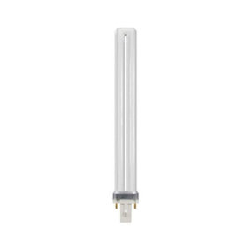 Crompton Lamps CFL PLS 11W 2-Pin Single Turn Warm White Frosted S-Type