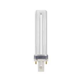 Crompton Lamps CFL PLS 7W 2-Pin Single Turn Cool White Frosted S-Type
