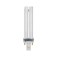 Crompton Lamps CFL PLS 7W 2-Pin Single Turn White Frosted S-Type