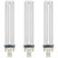 Crompton Lamps CFL PLS 9W 2-Pin Single Turn White Frosted S-Type (3 Pack)
