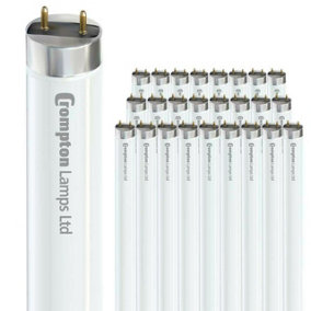 Crompton Lamps Fluorescent 2ft T8 Tube 18W Triphosphor (25 Pack) Cool White F18W/840