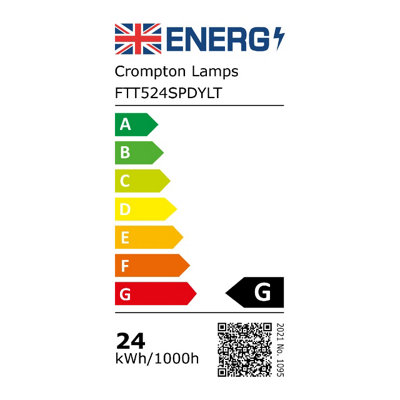 Crompton Lamps Fluorescent T5 Tube 24W HO High Output Daylight