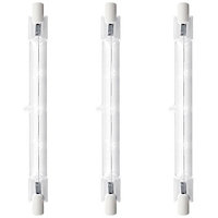 Crompton Lamps Halogen 118mm Linear 80W R7s Dimmable Warm White Clear Energy Saver (3 Pack)