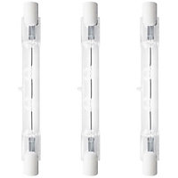 Crompton Lamps Halogen 78mm Linear 120W R7s Dimmable Warm White Clear Energy Saver (3 Pack)