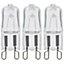 Crompton Lamps Halogen G9 Capsule 18W Dimmable Warm White Clear Energy Saver (3 Pack)