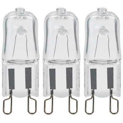 Crompton Lamps Halogen G9 Capsule 18W Dimmable Warm White Clear Energy Saver (3 Pack)