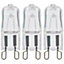 Crompton Lamps Halogen G9 Capsule 42W Dimmable Warm White Clear Energy Saver (3 Pack)