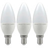 Crompton Lamps LED Candle 4.9W E14 Cool White Opal (40W Eqv) (3 Pack)