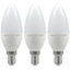 Crompton Lamps LED Candle 4.9W E14 Cool White Opal (40W Eqv) (3 Pack)