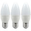 Crompton Lamps LED Candle 4.9W E27 Daylight Opal (40W Eqv) (3 Pack)
