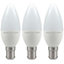 Crompton Lamps LED Candle 5.5W B15 Warm White Opal (40W Eqv) (3 Pack)