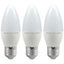 Crompton Lamps LED Candle 5.5W E27 Warm White Opal (40W Eqv) (3 Pack)