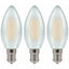 Crompton Lamps LED Candle 5W B15 Dimmable Filament Pearl Warm White (40W Eqv) (3 Pack)