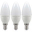 Crompton Lamps LED Candle 5W E14 Dimmable Cool White Opal (40W Eqv) (3 Pack)