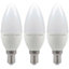 Crompton Lamps LED Candle 5W E14 Dimmable Warm White Opal (40W Eqv) (3 Pack)