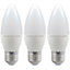 Crompton Lamps LED Candle 5W E27 Dimmable Warm White Opal (40W Eqv) (3 Pack)