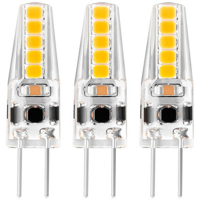 Kenmerkend moeder Verdorren Crompton Lamps LED G4 Capsule 2W 12V AC/DC Cool White Clear (10W Eqv) (3  Pack) | DIY at B&Q