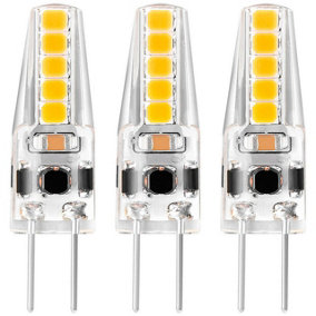 Crompton Lamps LED G4 Capsule 2W 12V AC/DC Cool White Clear (10W Eqv) (3 Pack)