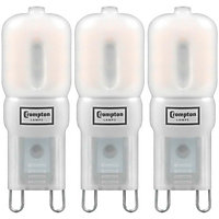 Crompton Lamps LED G9 Capsule 2.5W Cool White Opal (25W Eqv) (3 Pack)