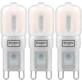 Crompton Lamps LED G9 Capsule 2.5W Cool White Opal (25W Eqv) (3 Pack)