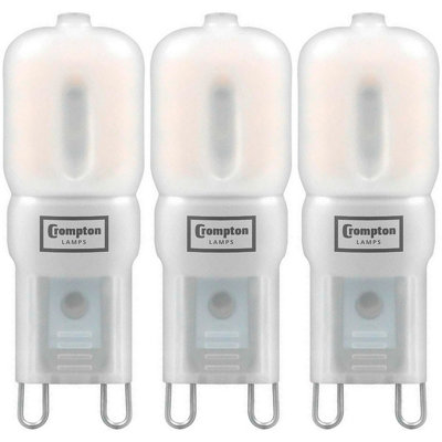 Crompton Lamps LED G9 Capsule 2.5W Warm White Opal (25W Eqv) (3 Pack)