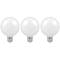 Crompton Lamps LED G95 Globe 7W E27 Dimmable Warm White Opal (3 Pack)