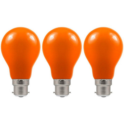 Crompton Lamps LED GLS 1.5W B22 IP65 Amber (3 Pack)