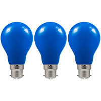 Crompton Lamps LED GLS 1.5W B22 IP65 Blue (3 Pack)