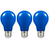 Crompton Lamps LED GLS 1.5W E27 IP65 Blue (3 Pack)