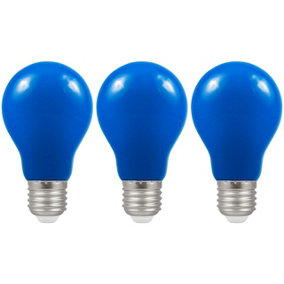 Crompton Lamps LED GLS 1.5W E27 IP65 Blue (3 Pack)