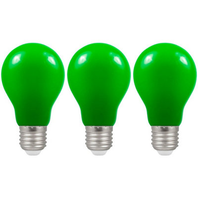 Crompton Lamps LED GLS 1.5W E27 IP65 Green (3 Pack)