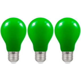 Crompton Lamps LED GLS 1.5W E27 IP65 Green (3 Pack)