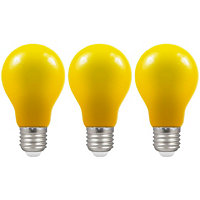 Crompton Lamps LED GLS 1.5W E27 IP65 Yellow (3 Pack)