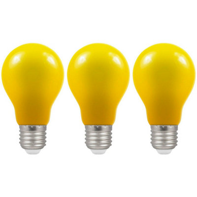 Crompton Lamps LED GLS 1.5W E27 IP65 Yellow (3 Pack)