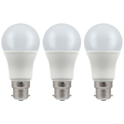 Crompton Lamps LED GLS 11W B22 Daylight Opal (75W Eqv) (3 Pack)