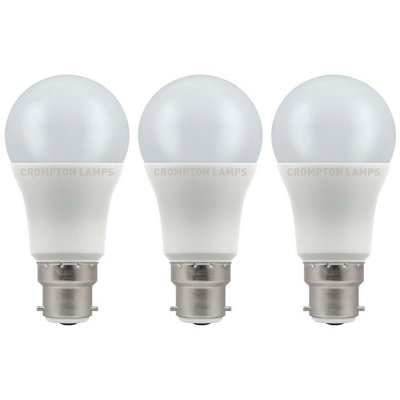 Crompton Lamps LED GLS 11W B22 Dimmable Cool White Opal (75W Eqv) (3 Pack)