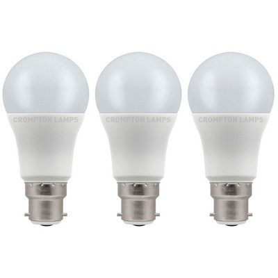 Crompton Lamps LED GLS 11W B22 Dimmable Daylight Opal (75W Eqv) (3 Pack)