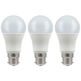 Crompton Lamps LED GLS 11W B22 Dimmable Warm White Opal (75W Eqv) (3 Pack)