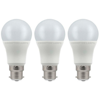 Crompton Lamps LED GLS 11W B22 Warm White Opal (75W Eqv) (3 Pack)