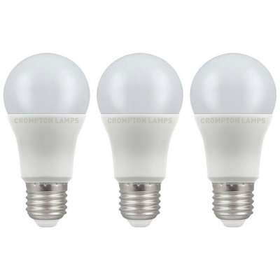 Crompton Lamps LED GLS 11W E27 Dimmable Daylight Opal (75W Eqv) (3 Pack)