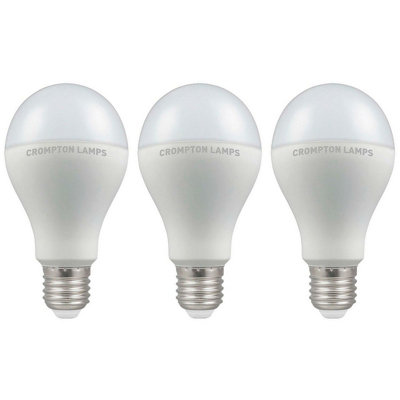 Crompton Lamps LED GLS 14W E27 Dimmable Warm White Opal (100W Eqv) (3 Pack)