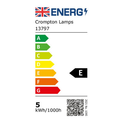 Crompton Lamps LED GLS 4.5W B22 Harlequin IP65 Yellow Translucent (3 Pack)