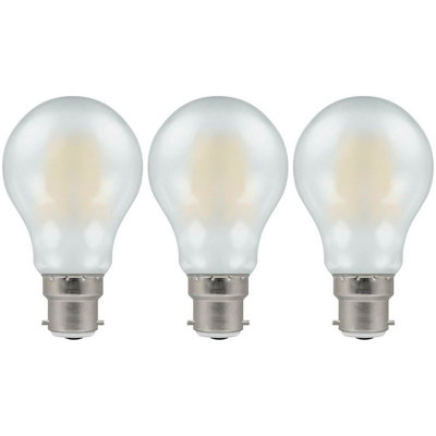 Crompton Lamps LED GLS 5W B22 Dimmable Filament Pearl Warm White (40W Eqv) (3 Pack)