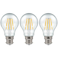 Crompton Lamps LED GLS 5W B22 Dimmable Filament Warm White Clear (40W Eqv) (3 Pack)