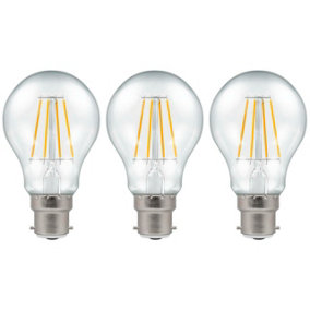 Crompton Lamps LED GLS 5W B22 Dimmable Filament Warm White Clear (40W Eqv) (3 Pack)