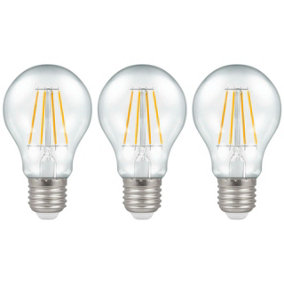 Crompton Lamps LED GLS 5W E27 Dimmable Filament Warm White Clear (40W Eqv) (3 Pack)