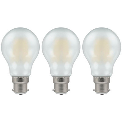 Crompton Lamps LED GLS 7.5W B22 Dimmable Filament Pearl Warm White (60W Eqv) (3 Pack)