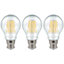 Crompton Lamps LED GLS 7.5W B22 Dimmable Filament Warm White Clear (60W Eqv) (3 Pack)